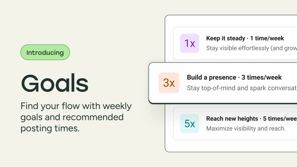Introducing: Goals & Recommended Posting Times